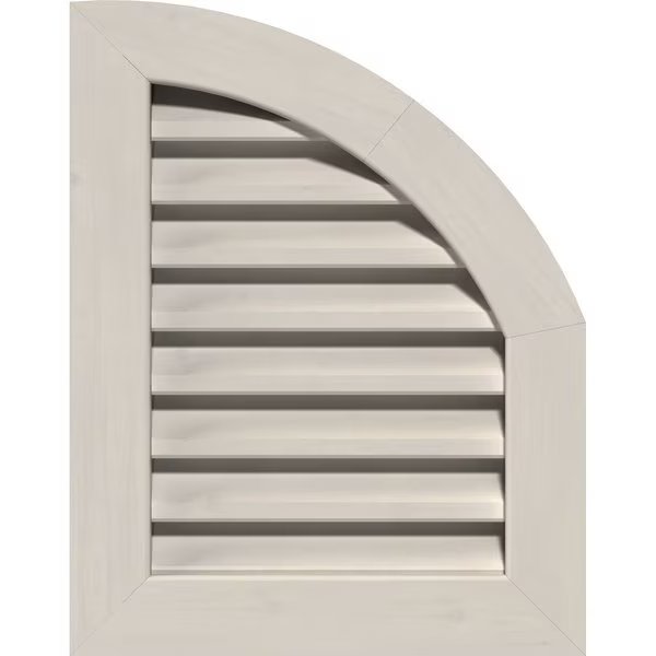Quarter Round Top Right Western Red Cedar Gable Vent w/1